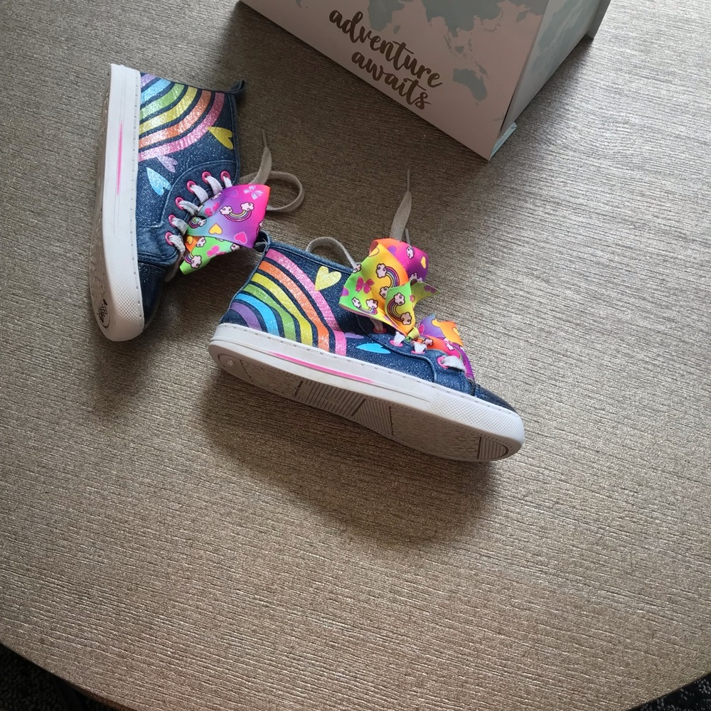 JoJo Siwa Jean Rainbow High-tops Kids Size 13